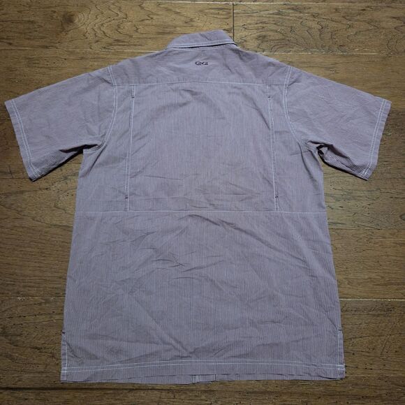 Game Guard Shirt Men's M Maroon Checkered Outdoors Fishing Vented Fishing - Picture 6 of 8